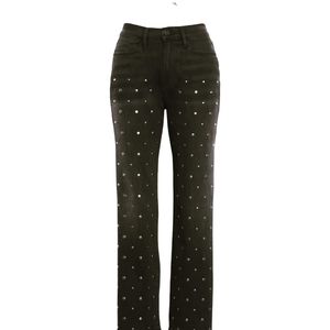 Frame Le High Straight Black Embellished Sz 25